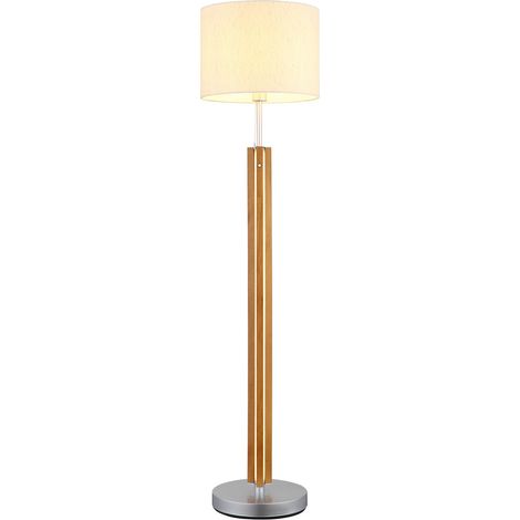 Globo Taugus Lampadaire avec abat-jour marron 1x E27