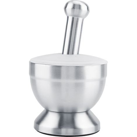 et pilon en acier inoxydable avec couvercle idéal pour (1/4)