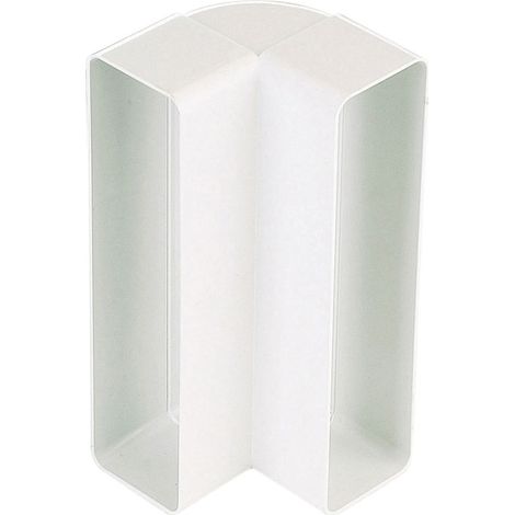 Unelvent – Coude vertical rectangulaire PVC 55 x 220 mm – Raccord VMC pour passage conduit vertical – Installation ventilation/plomberie