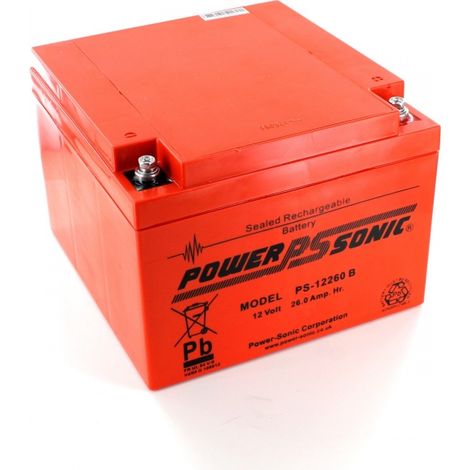 Batteria piombo impermeabile 12V 26Ah potenza Sonic PS-12260