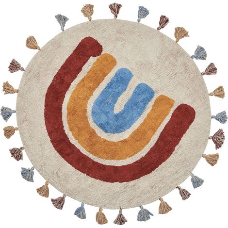 Kinderteppich YAGCI Bunt ø 120 cm Baumwolle (1/5)
