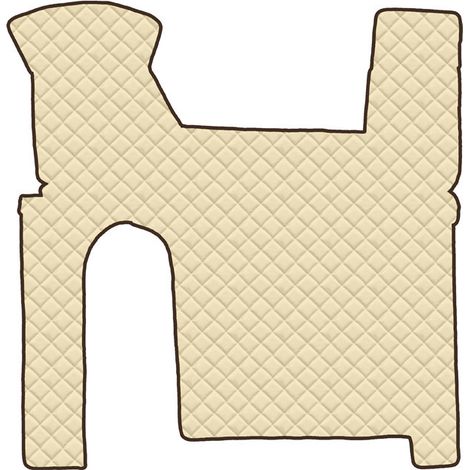 Tappeto centrale in Skeentex - Panna - compatibile per Man TGX (09/0712/16) manuale, 2 cassetti