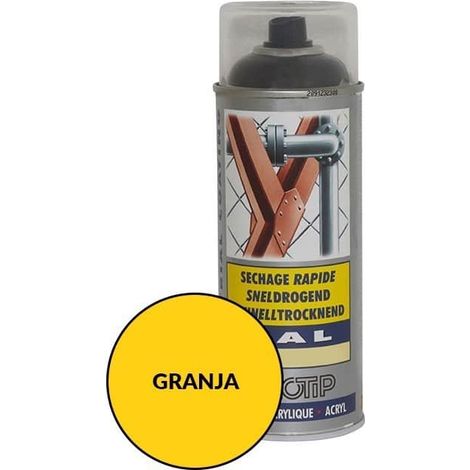 Peinture Aérosol Industrielle Intérieur/Extérieur Brillant, Couleurs au Choix 400 ML – MOTIP CARAT RAL 1023 BRILLANT - Aérosol 400ML  (1/4)