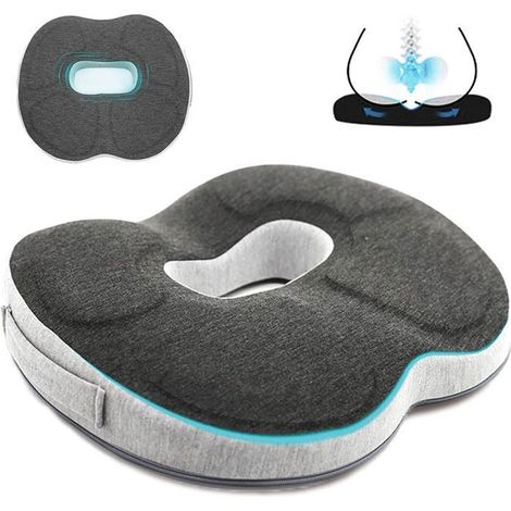 Coussin orthopédique en mousse à mémoire de forme, pour la sciatique et Les maux de Dos, pour Le Bureau (1/4)