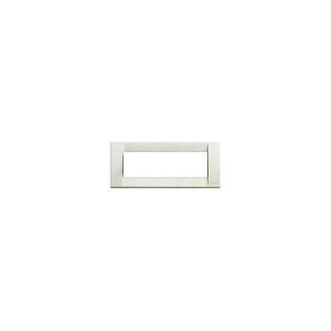 Placca Classica 6M Metallo Avorio (Vimar Cod. 16736.10)