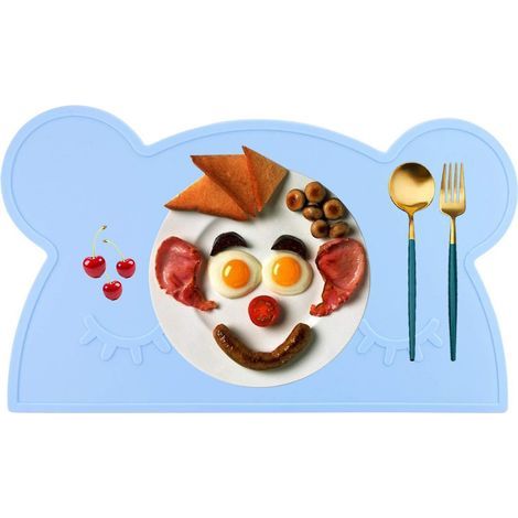 Kinder-Tischsets, Weihnachtsgeschenk, niedliche, rutschfeste Silikon-Tischsets, waschbar, für Kinder (1/2)