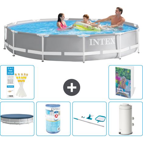 Prism Frame Pool Rund - 366x76 cm - 7-teilig S130