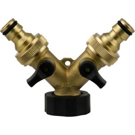 Adaptador grifo 2 salidas con llave 3/4", GENIL.