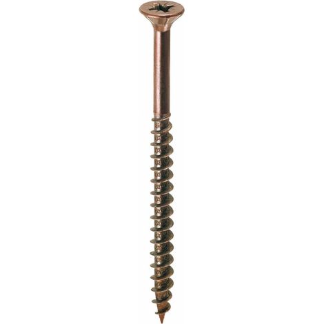 Viti Per Legno Testa Svasata Piana 1/2 Filettata Bronzata 5X60 - 2 Ce