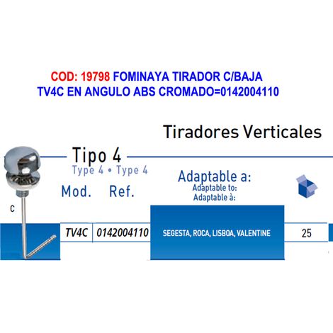 fominaya tirador c-baja tv4c en angulo abs cromado 0142004110