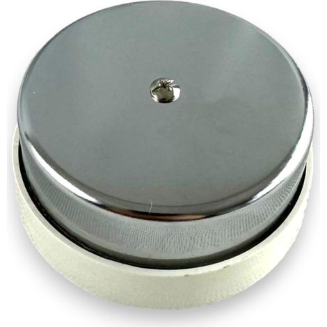 Campanello Ø75 mm elettrico 110/230V per portoni in acciaio cromato da applicare a parete (1/3)