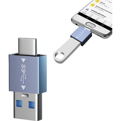 Adaptateur générique vers USB Adaptateur USB mâle vers 3.0 femelle Compact et portable Compatible avec tablettes, consoles de jeux et ordinateurs portables Fournitures pour la maison et le bureau (1/5)