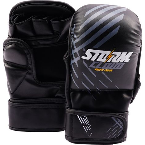 StormCloud Lynx MMA Sparring-Handschuhe Schwarz/Grau 7oz XL
