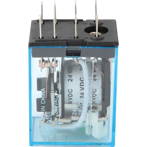 Relais intermédiaire électromagnétique DPDT 10A 24VDC, 8 broches, bobine MY2N-J, lot de 10 pièces, contact inverseur, usage industriel, commutation fiable. (1/5)