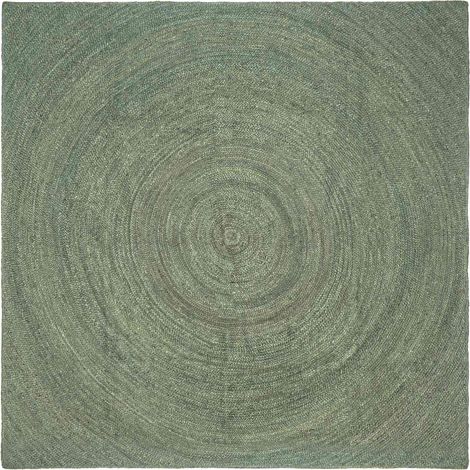 Area Rugs Olive Green 200 x 200 cm Jute vidaXL