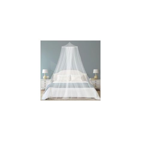 Moustiquaire de lit suspendue 0,6x2,3x8,5m – Polyester imperméable – Compatible lits simples et doubles – Installation rapide en 3 minutes - Moustiquaire0