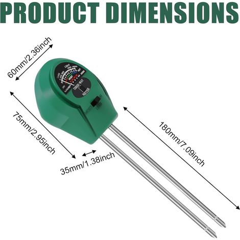 4er-Set Bodenfeuchtigkeitsmesser für Pflanzen, 3-in-1-Pflanzenfeuchtigkeitsmesser, Bodenmesser mit pH-/Temperatur-/Lichtmessung, geeignet für Gartenbau, Rasen, Garten und Landwirtschaft (1/5)