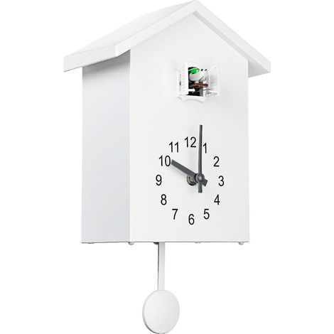 Horloge murale à coucou (blanche) (1/5)