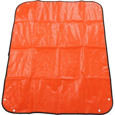 Große, wasserdichte und faltbare Pflanzmatte für Zimmerpflanzen (Sukkulenten). Ideal zum Umtopfen und Auffangen von Wassertropfen. Orange. (1/5)