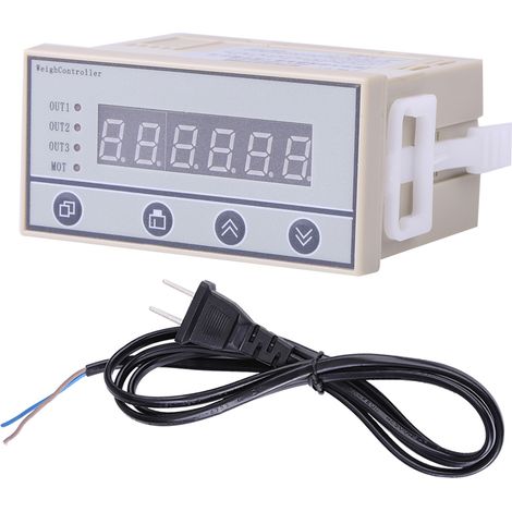 220V High Precision Weighing Controller Weight Indicator 6‑Digit LED Display US Plug