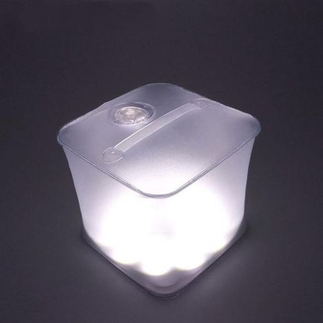 Lampe solaire gonflable givrée pour camping, lanterne étanche, rechargeable, éclairage d\'urgence pour randonnée, voyage et