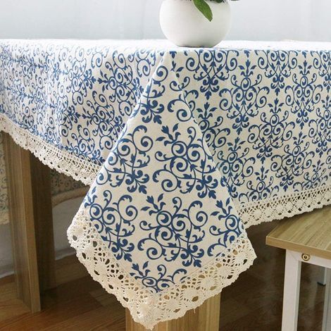 Nappe, lin, coton, rectangulaire, pour table intérieur et extér (1/5)