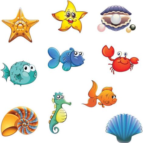 20 autocollants antidérapants givrés à motifs anime pour salle de bain (10 pièces par feuille) (1/5)