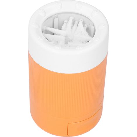 Gobelet semi-automatique pour nettoyer les pattes de chien et chat, outil de soin et beauté pour animaux, couleur orange. (1/5)