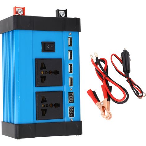 Onduleur 500W à onde modifiée, double écran LCD, 4 ports USB 4.2A, convertisseur DC12V à AC110V pour voiture (1/5)