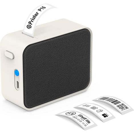 Imprimante à étiquettes Bluetooth compacte P15, connexion via appli, compatible iOS et Android, idéale pour maison, bureau ou école – noir (1/4)