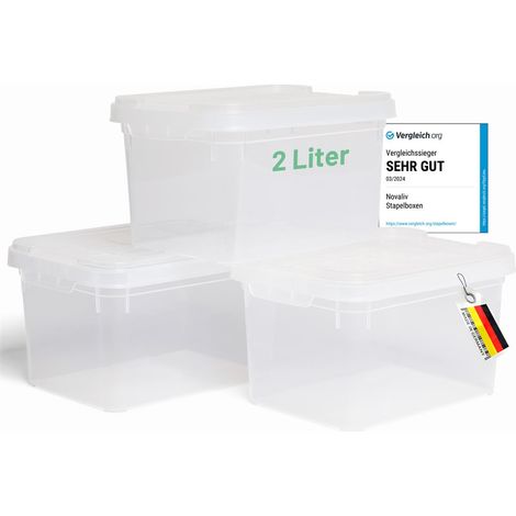 3x Novaliv Aufbewahrungsbox  3x Aufbewahrungsbox, 3x Deckel (1/5)