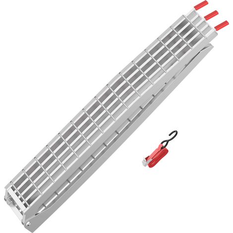 Wiltec Auffahrrampe 310 cm 540 kg für ATV Quad Motorrad, Aluminium Auffahrschiene faltbar, Verladerampe rutschsicher (1/5)