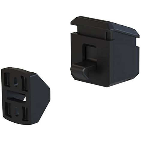 Portac – Arrêt poussoir pour portail battant – Système de blocage automatique – Longueur tube 250/330mm – Finition noire – Visserie incluse