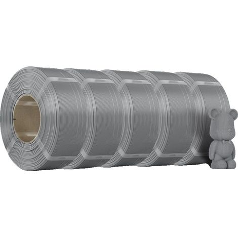 3D-Drucker-Filament, PLA-Material, 1,75 mm Durchmesser, 5Roll Grau (1/2)