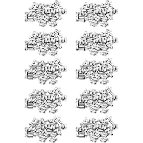 Lot de 500 vis de fixation pour panneaux publicitaires, entretoises murales en acier inoxydable, clous pour verre et acrylique (1/2 x 1 pouce) (1/5)