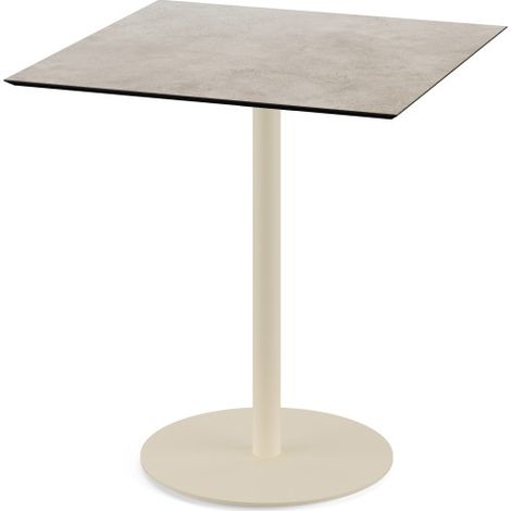 Urban table de bistrot avec piètement sable + plateau HPL Moonstone 70x70 cm - Feros (1/4)