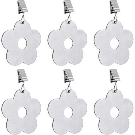 Poids pour nappes, poids pour nappes d'eau avec pinces, clochettes, pendentifs, poids pour nappes de pique-nique, de fête, de maison, de jardin et d'extérieur (1/4)