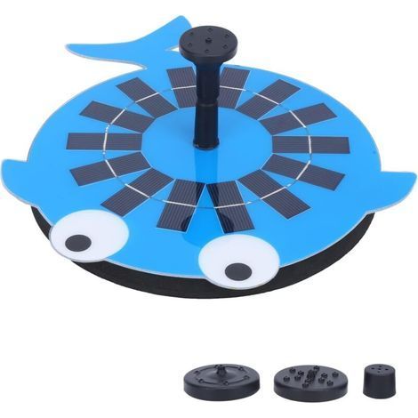 Solar Bird Bath Fountain, Easy to Use IP68 Waterproof Solar Fountain Pump with 6 Different Nozzles for Small Pond for Bird Bath for Aquarium (1/5)