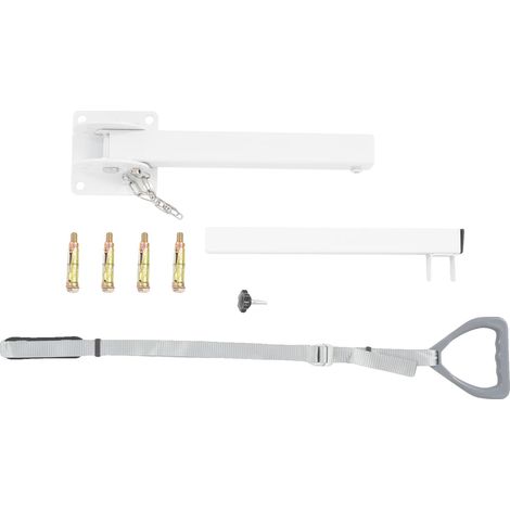 Barre de trapèze pour lit ajustable, angle à 5 positions, capacité de 400LBS, blanc (1/2)