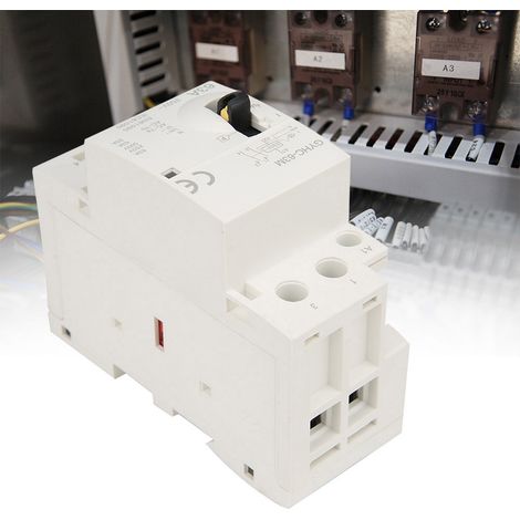 2P 63A 220V 50Hz DIN-Schienen-Wechselstromschütz für den Hausgebrauch mit manuellem Steuerschalter (2 normalerweise offene Kontakte) (1/5)