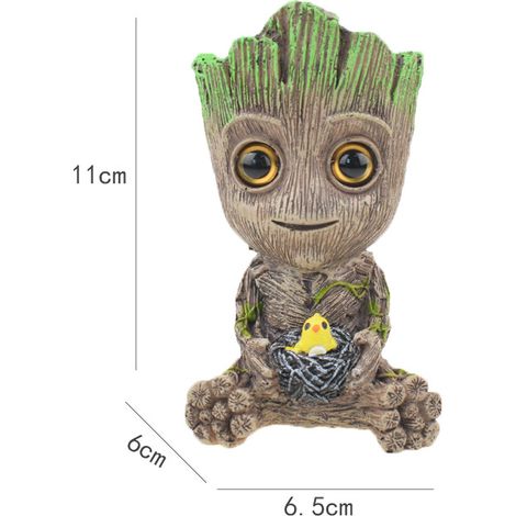 Mini pot à crayons Groot (Marvel Avengers), pot à fleurs, figurine d'action assise, jouet pour enfant, 1 pc (identique) (1/4)