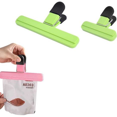 Confezione da 10 fermagli per sacchetti di patatine, clip per sacchetti di snack, clip per sacchetti alimentari, clip da cucina, clip per la conservazione, clip per imballaggi, robuste clip di chiusur (1/5)