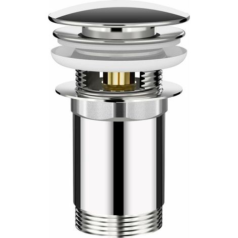 YMYNY Universal-Ablaufstöpsel, Waschbeckenstöpsel, Ablaufstopfen mit Überlauf für Küchen, Badewanne, Waschbecken (Ablaufloch 41–53 mm), Spüle, Pop-Up (1/4)