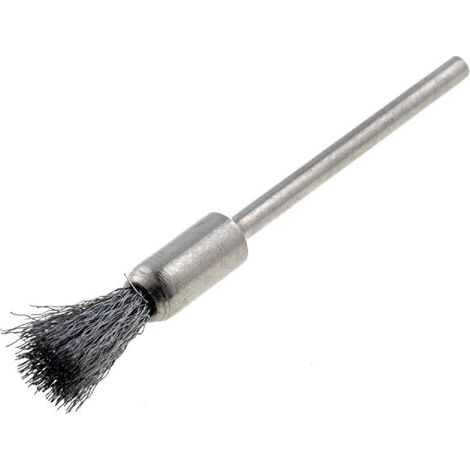 Brosse en acier sur tige Diametre du mandrin 2.34mm - Style Fin