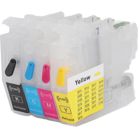 Kit d'accessoires d'impression 4 couleurs (cartouches d'encre rouge, bleue, jaune et noire) pour imprimante LC3111 (1/5)
