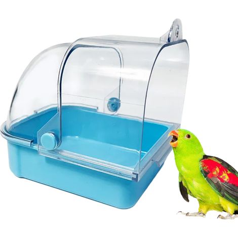 Cuarto de ducha Bird con ducha atornillada, bañera exterior para color azul claro (1/5)