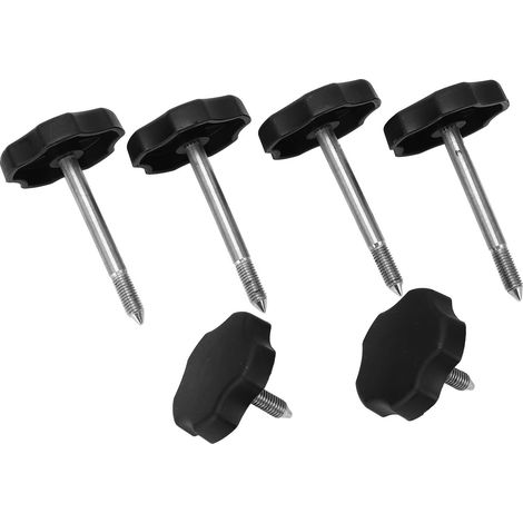 Set mit 6 Knöpfen und Befestigungsstiften für die Seitenfenster des Jeep Wrangler JK 2007-2018, Ersatzteil 55397132AB, schwarzes Kunststoff-Kabinenzubehör. (1/5)