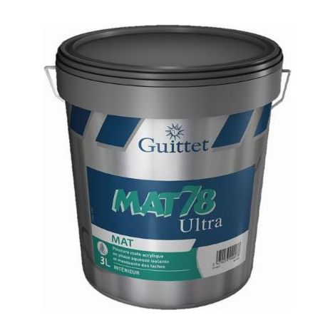Guittet – Peinture anti humidité blanche 3l – Finition mate ultra lavable – Application facile pour murs intérieurs – Résistance à l'usure (1/4)
