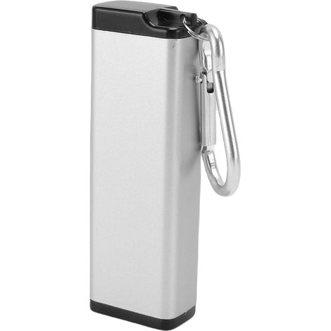 Tube de rangement en métal argenté, porte-clés, boîte hermétique en aluminium, étanche, idéale pour le camping et les voyages. (1/5)