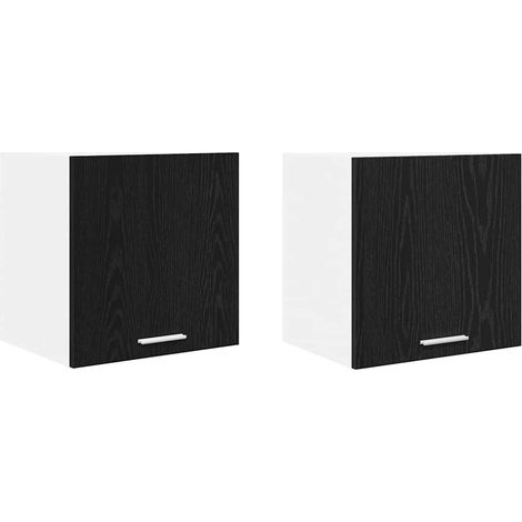 Maison Exclusive - Armadio pensile 2 pcs Rovere Nero e Bianco 40 x 31 x 40 cm